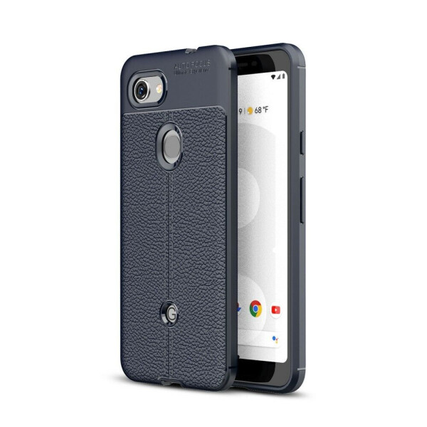 

Защитный чехол Deexe Leather Cover для Google Pixel 3a - Dark Blue