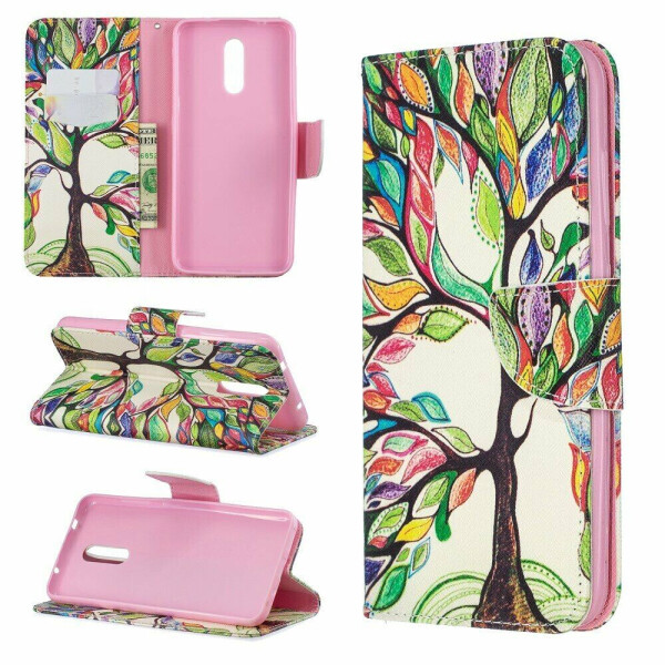 

Чехол-книжка Deexe Color Wallet для Nokia 3.2 - Colorized Tree