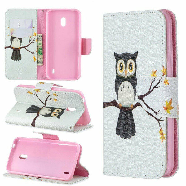 

Чехол-книжка Deexe Color Wallet для Nokia 2.2 - Owl on the Branch