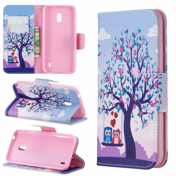 

Чехол-книжка Deexe Color Wallet для Nokia 2.2 - Tree and Owls