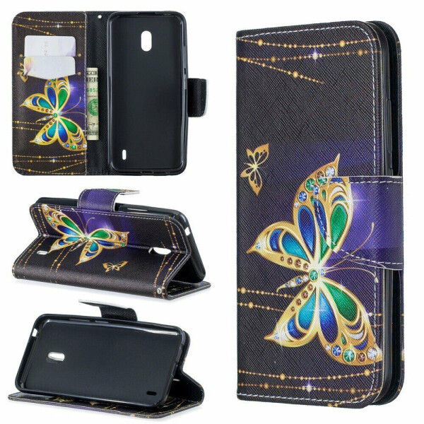

Чехол-книжка Deexe Color Wallet для Nokia 2.2 - Colorized Butterfly