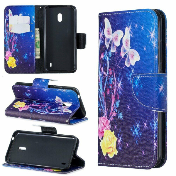 

Чехол-книжка Deexe Color Wallet для Nokia 2.2 - Elegant Butterflies