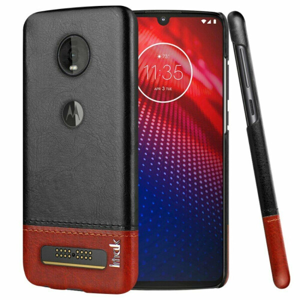 

Защитный чехол IMAK Leather Series для Motorola Z4 - Black / Brown