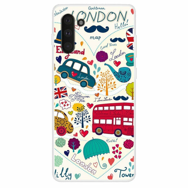 

Силиконовый (TPU) чехол Deexe Life Style для Samsung Galaxy Note 10 (N970) - Cars