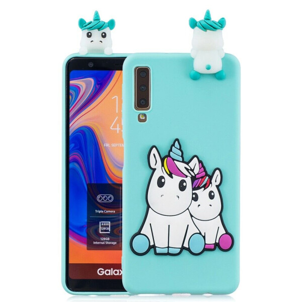 

Силиконовый (TPU) чехол UniCase 3D Pattern для Samsung Galaxy A7 2018 (A750) - Two Unicorns