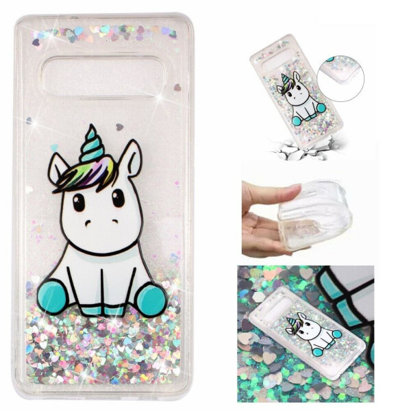

Силиконовый (TPU) чехол Deexe Liquid Glitter для Samsung Galaxy S10 - Unicorn