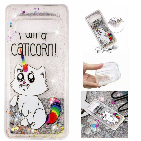 

Силиконовый (TPU) чехол Deexe Liquid Glitter для Samsung Galaxy S10 - Caticorn