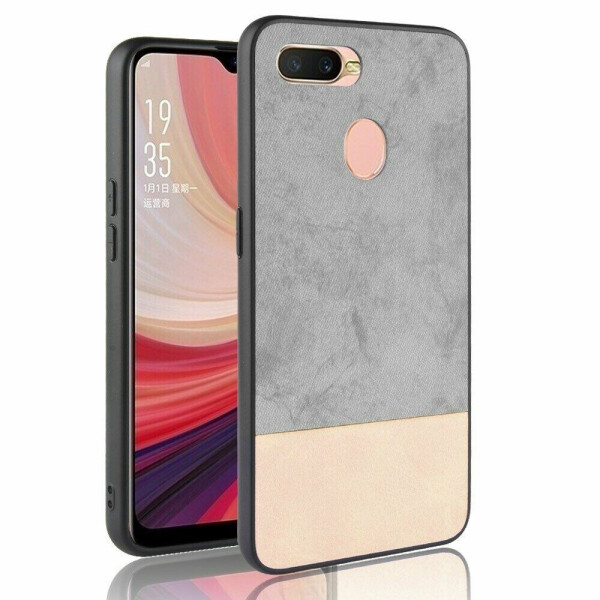 

Защитный чехол Deexe Elegant Series для OPPO A5S - Grey/White