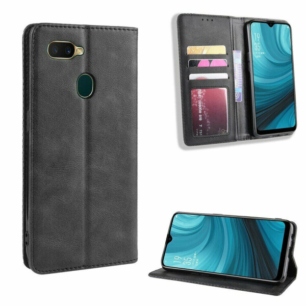 

Чехол Deexe Vintage Style для OPPO A5S - Black