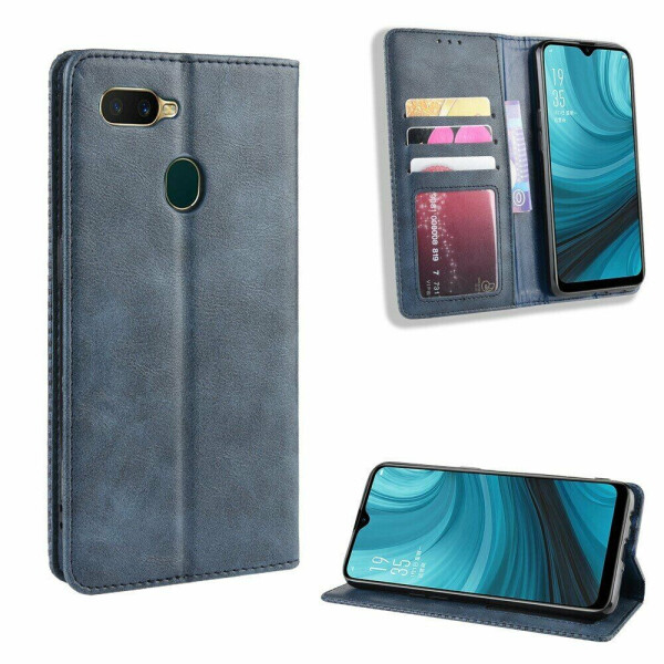 

Чехол Deexe Vintage Style для OPPO A5S - Blue