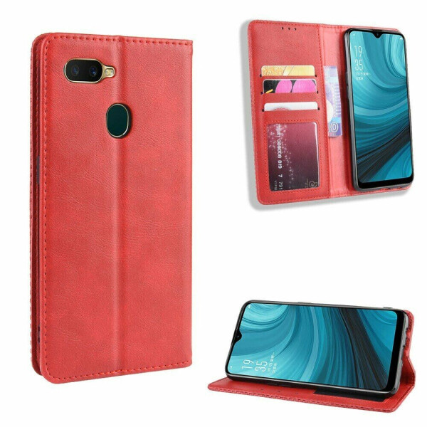 

Чехол Deexe Vintage Style для OPPO A5S - Red