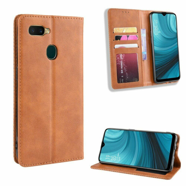 

Чехол Deexe Vintage Style для OPPO A5S - Brown