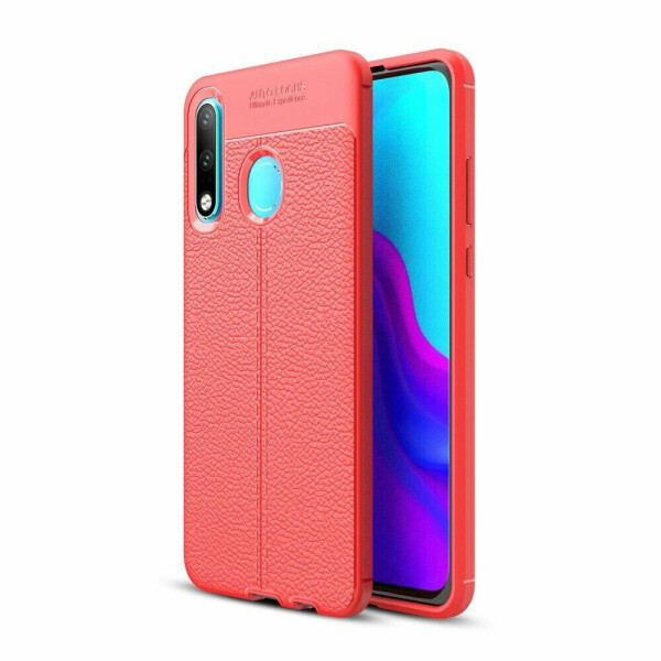 

Защитный чехол Deexe Leather Cover для Huawei P30 Lite - Red
