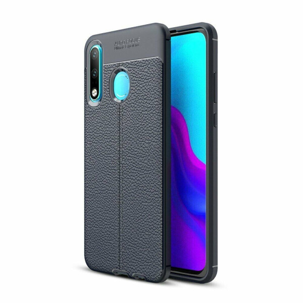 

Защитный чехол Deexe Leather Cover для Huawei P30 Lite - Dark Blue