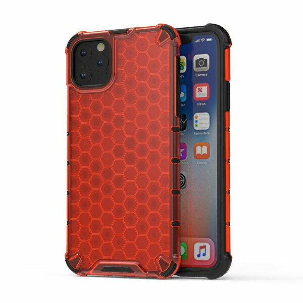 

Защитный чехол Deexe Honeycomb Series для Apple iPhone 11 Pro - Red