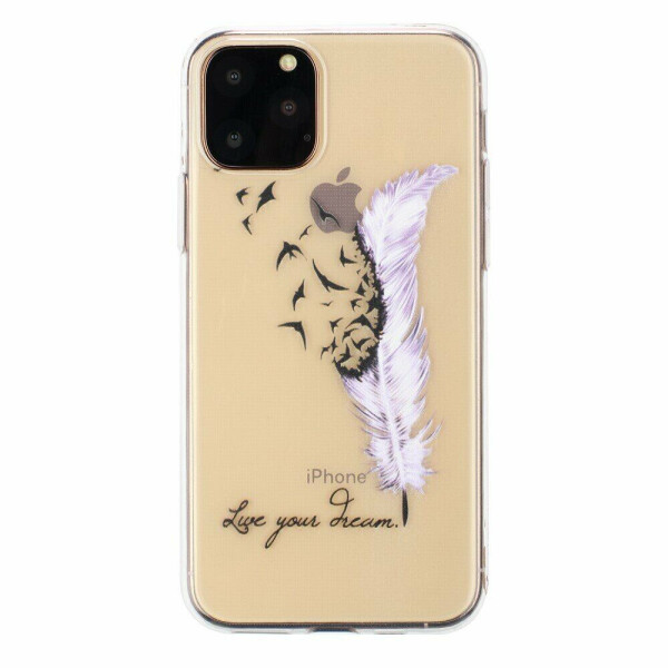 

Силиконовый (TPU) чехол Deexe Pretty Glossy для Apple iPhone 11 Pro - Half Feather