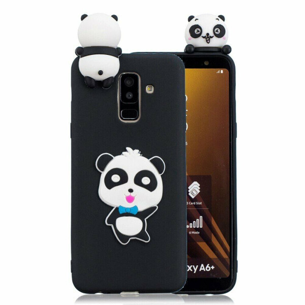 

Силиконовый (TPU) чехол UniCase 3D Cartoon Pattern для Samsung Galaxy A6+ 2018 (A605) - Lovely Panda with Blue Bowknot