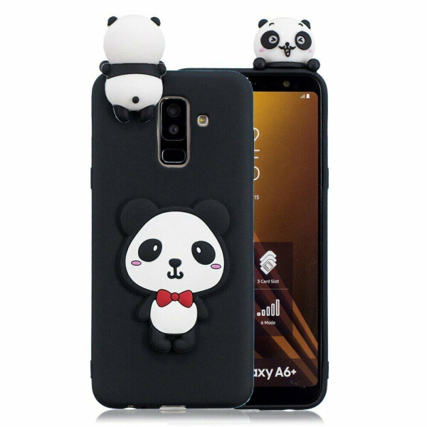 

Силиконовый (TPU) чехол UniCase 3D Cartoon Pattern для Samsung Galaxy A6+ 2018 (A605) - Cute Panda with Red Bowknot