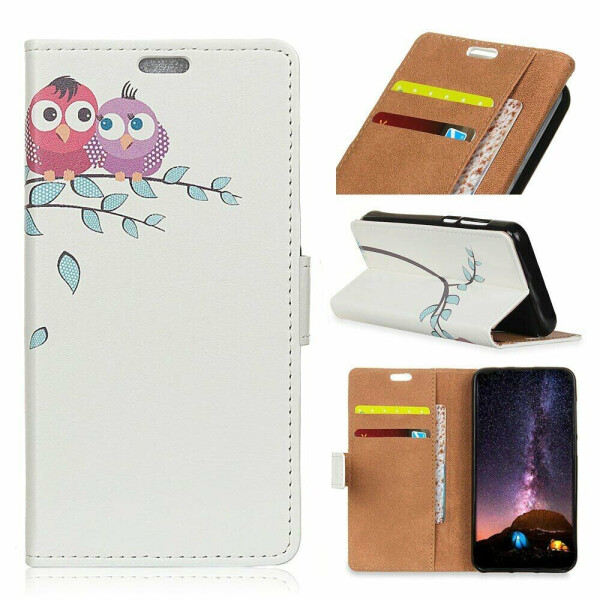 

Чехол Deexe Life Style Wallet для Huawei Y7 (2019) - Two Little Owls on Branch