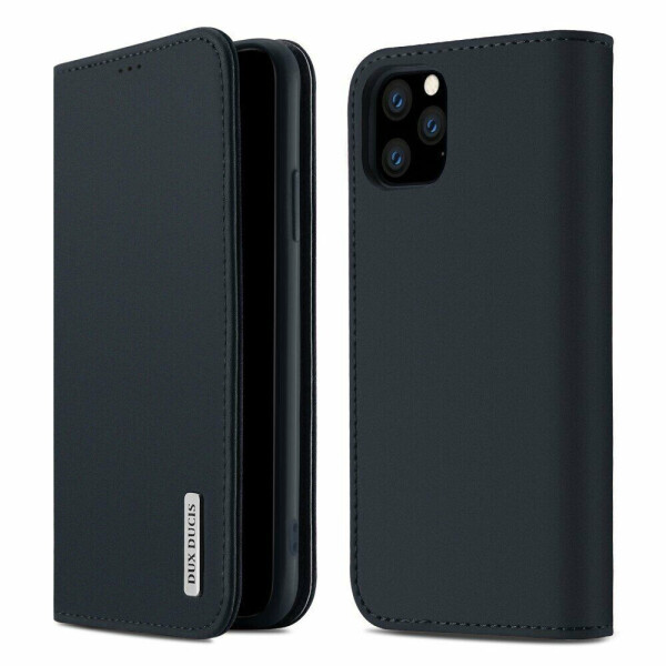 

Кожаный чехол DUX DUCIS Wish Series для Apple iPhone 11 Pro - Dark Blue