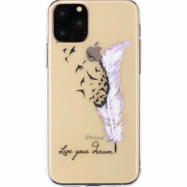 

Силиконовый (TPU) чехол Deexe Pretty Glossy для Apple iPhone 11 Pro Max - Half Feather