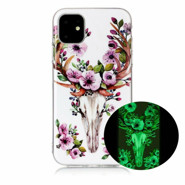 

Силиконовый (TPU) чехол Deexe LumiCase для Apple iPhone 11 - Flowered Elk