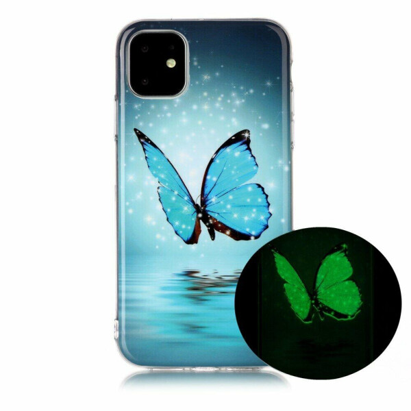 

Силиконовый (TPU) чехол Deexe LumiCase для Apple iPhone 11 - Blue Butterfly