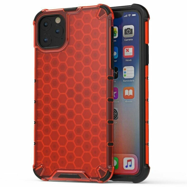 

Защитный чехол Deexe Honeycomb Series для Apple iPhone 11 - Red