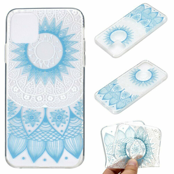 

Силиконовый (TPU) чехол Deexe Pretty Glossy для Apple iPhone 11 - Blue Mandala