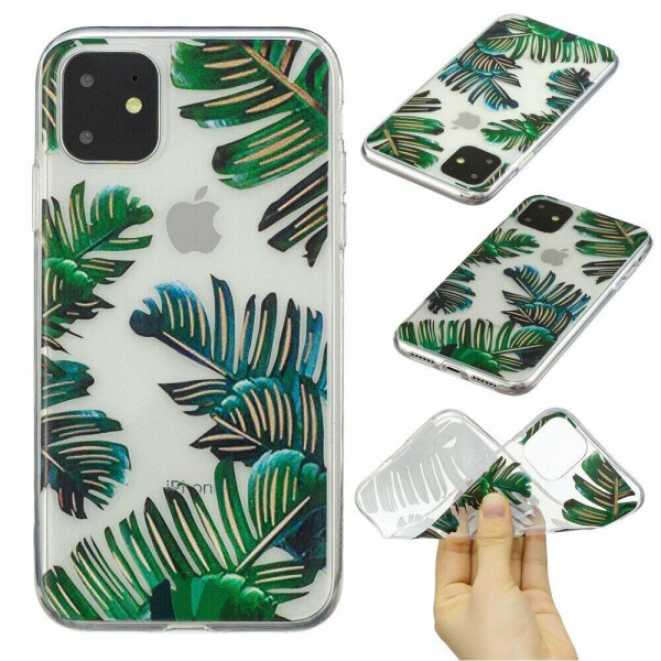 

Силиконовый (TPU) чехол Deexe Pretty Glossy для Apple iPhone 11 - Banana Leaves