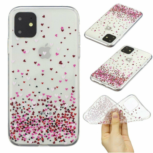 

Силиконовый (TPU) чехол Deexe Pretty Glossy для Apple iPhone 11 - Hearts