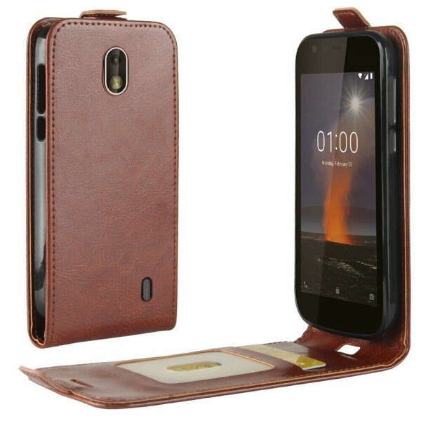 

Чехол Deexe Flip Case для Nokia 1 - Brown