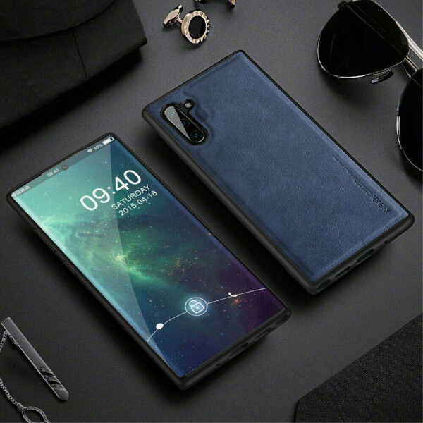 

Защитный чехол X-LEVEL Leather Back Cover для Samsung Galaxy Note 10 (N970) - Dark Blue