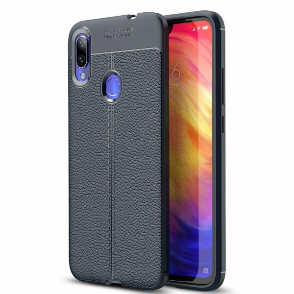 

Защитный чехол Deexe Leather Cover для Xiaomi Redmi Note 7 / Note 7 Pro - Dark Blue