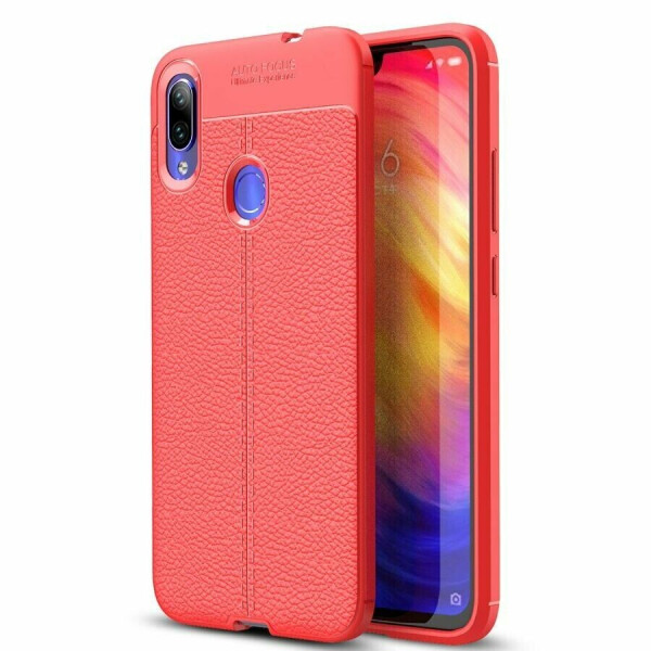 

Защитный чехол Deexe Leather Cover для Xiaomi Redmi Note 7 / Note 7 Pro - Red