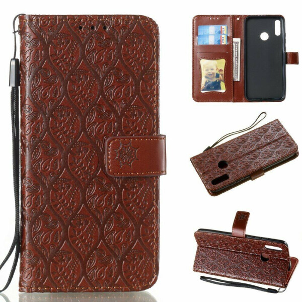 

Чехол UniCase Leaf Wallet для Huawei P Smart (2019) / Honor 10 Lite - Brown