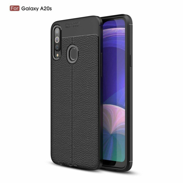 

Защитный чехол Deexe Leather Cover для Samsung Galaxy A20s (A207) - Black