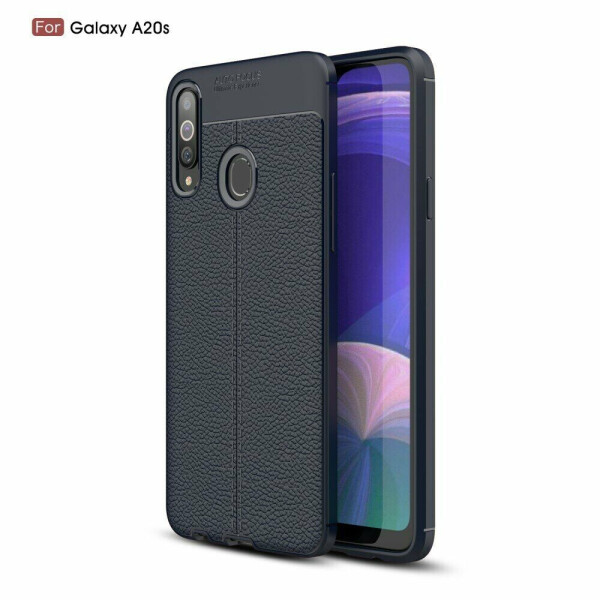 

Защитный чехол Deexe Leather Cover для Samsung Galaxy A20s (A207) - Dark Blue
