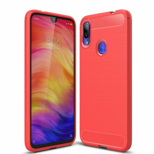 

Защитный чехол UniCase Carbon для Xiaomi Redmi Note 7 / Note 7 Pro - Red
