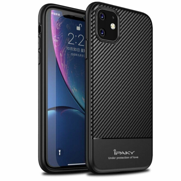 

Защитный чехол IPAKY Carbon Fiber для Apple iPhone 11 - Black