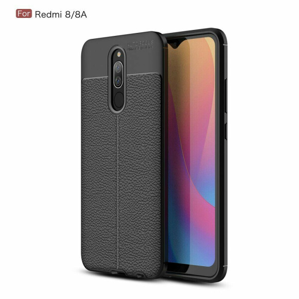 

Защитный чехол Deexe Leather Cover для Xiaomi Redmi 8 / Redmi 8A - Black