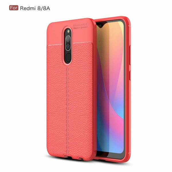 

Защитный чехол Deexe Leather Cover для Xiaomi Redmi 8 / Redmi 8A - Red