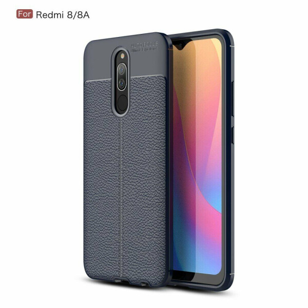 

Защитный чехол Deexe Leather Cover для Xiaomi Redmi 8 / Redmi 8A - Dark Blue