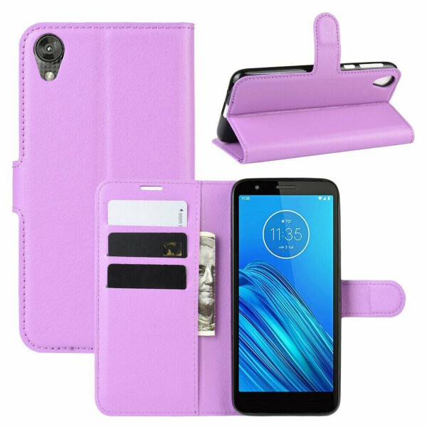 

Чехол-книжка Deexe Book Type для Motorola E6 - Purple