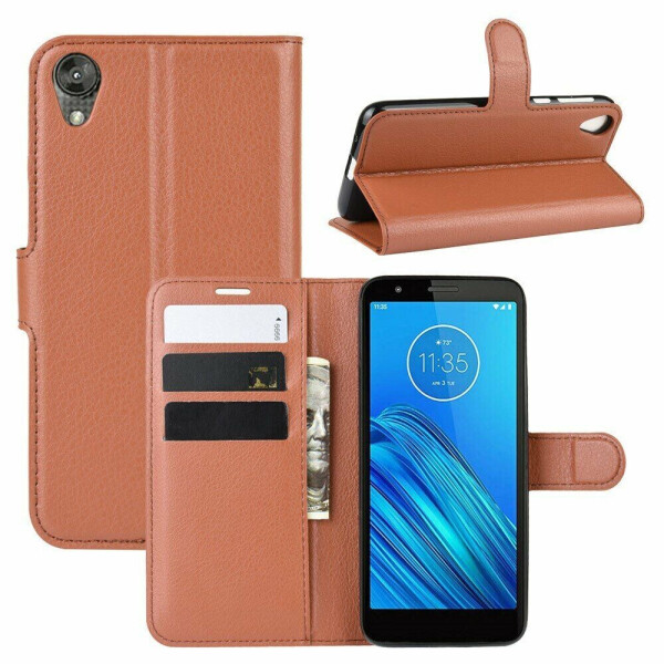 

Чехол-книжка Deexe Book Type для Motorola E6 - Brown