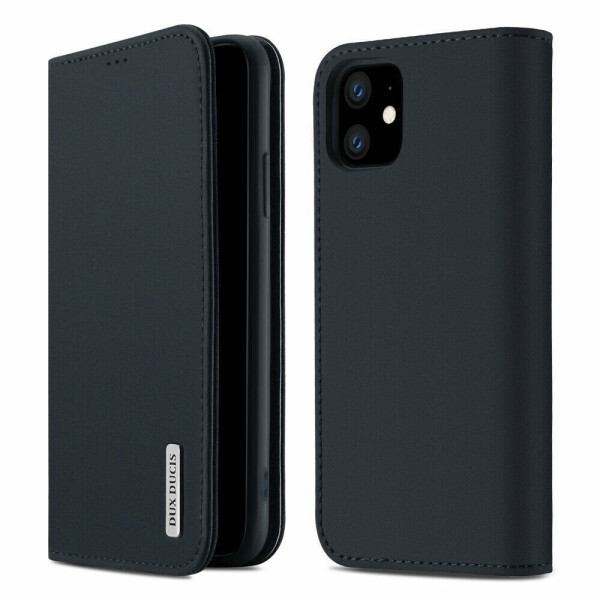 

Кожаный чехол DUX DUCIS Wish Series для Apple iPhone 11 - Dark Blue