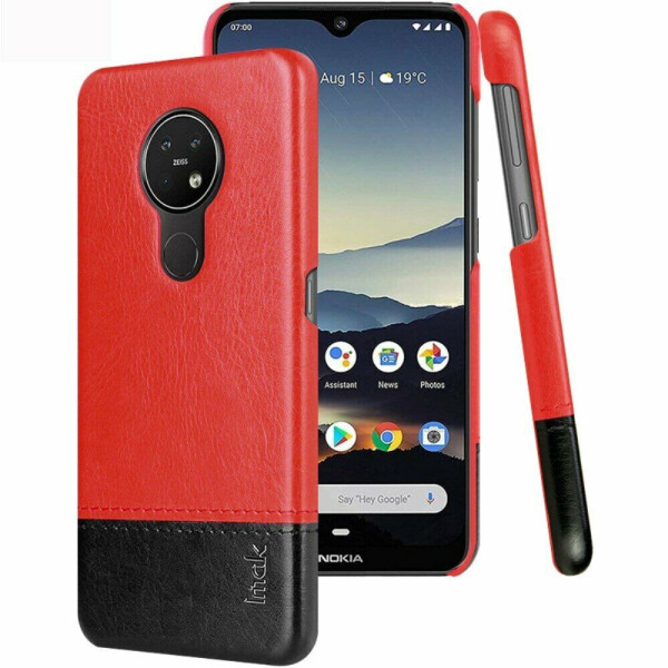 

Защитный чехол IMAK Leather Series для Nokia 7.2 / 6.2 - Red / Black