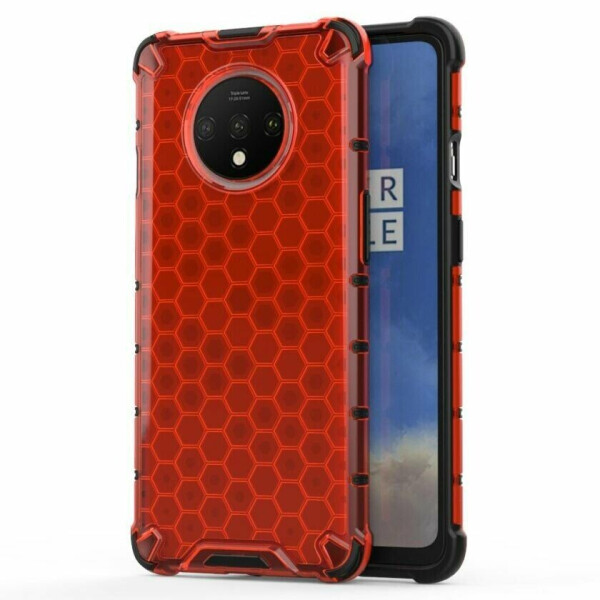 

Защитный чехол Deexe Honeycomb Series для OnePlus 7T - Red
