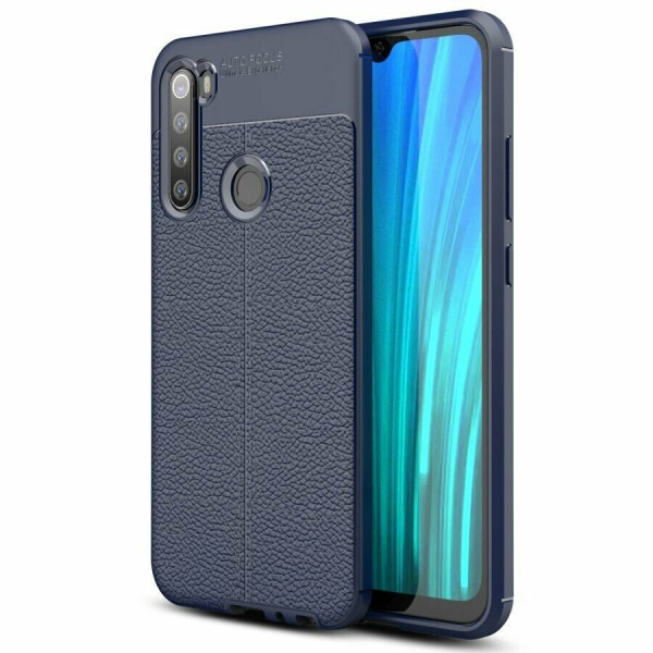 

Защитный чехол Deexe Leather Cover для Xiaomi Redmi Note 8 - Blue