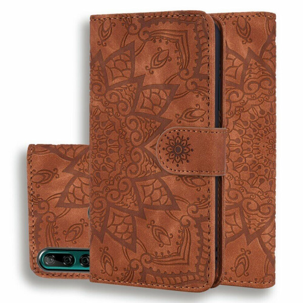 

Чехол-книжка UniCase SunFlower Pattern для Huawei P Smart Z / Honor 9X - Brown